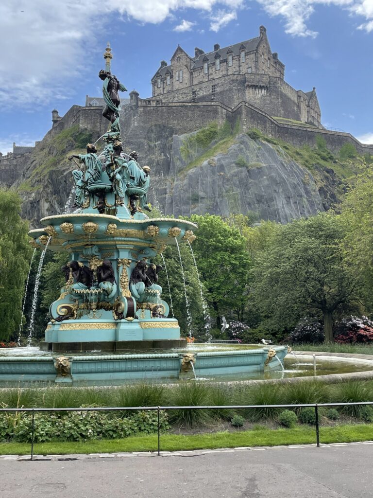 Pricess Gardens, Edinburgh Castle View
