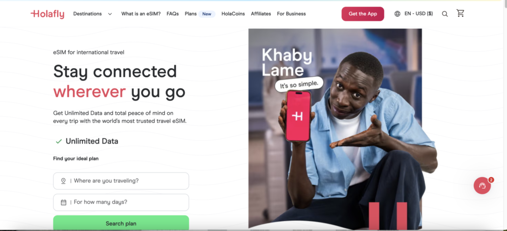 holafly eSIM website