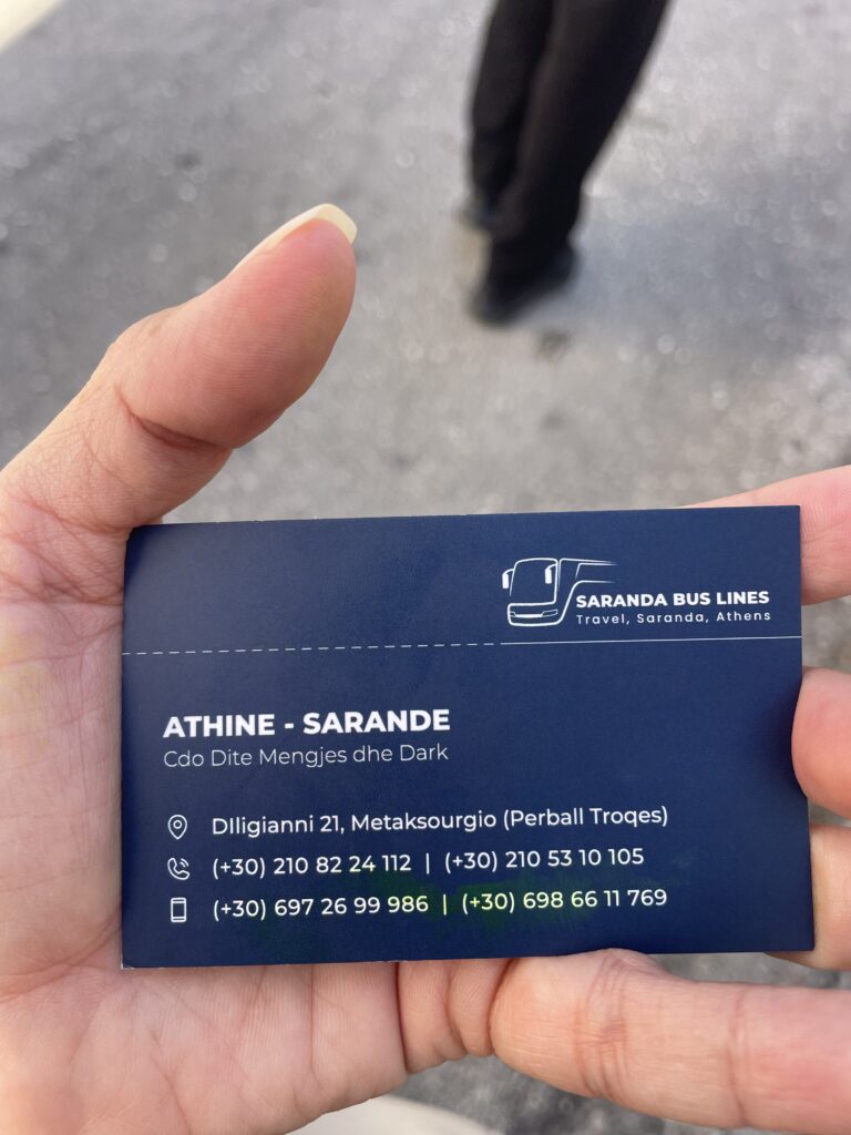 Saranda Athens Bus Office Number