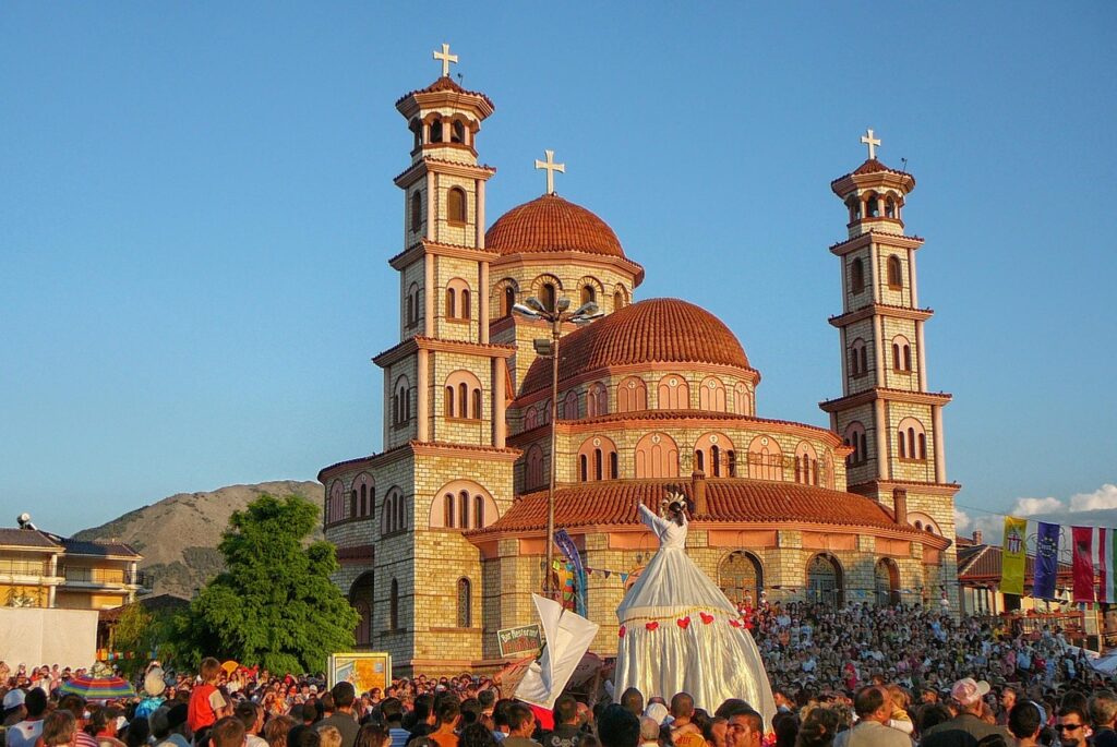 Korçë, Albania in winter